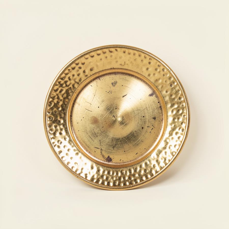 Sousplat Martelado Dourado